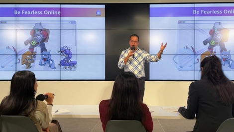 Squarex founder vivek ramachandran at the startup showcase