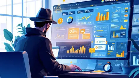 Realistic financial institution digital dashboard ai fraud detection graphs alerts