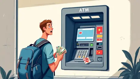 Kiwi traveller vietnam atm withdrawing vietnamese banknotes concerned