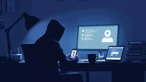 Hooded hacker biometric identity fraud uk passport dark web crime