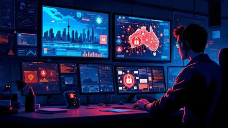 Australian cybersecurity control room ai threats safe internet