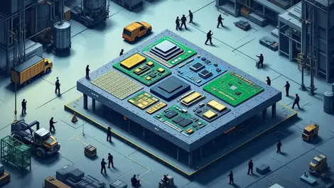 Rugged industrial aerospace memory circuit boards illustration