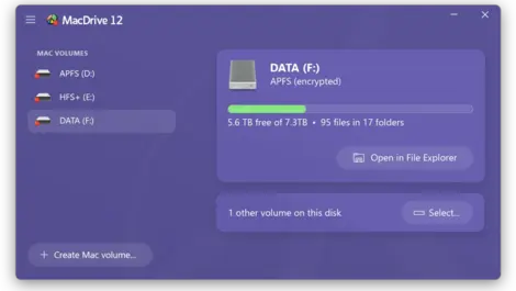 Macdrive 12 application window
